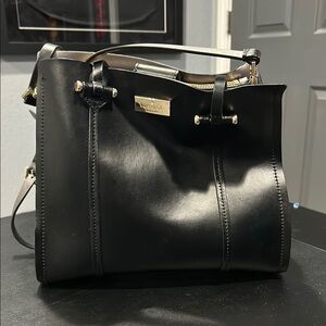 Kate Spade Black Shoulder Bag with Gold Hardware